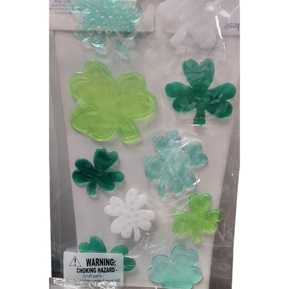 St. Patricks Day Shamrock Gel Clings For Windows & Mirrors - Picture 1 of 3